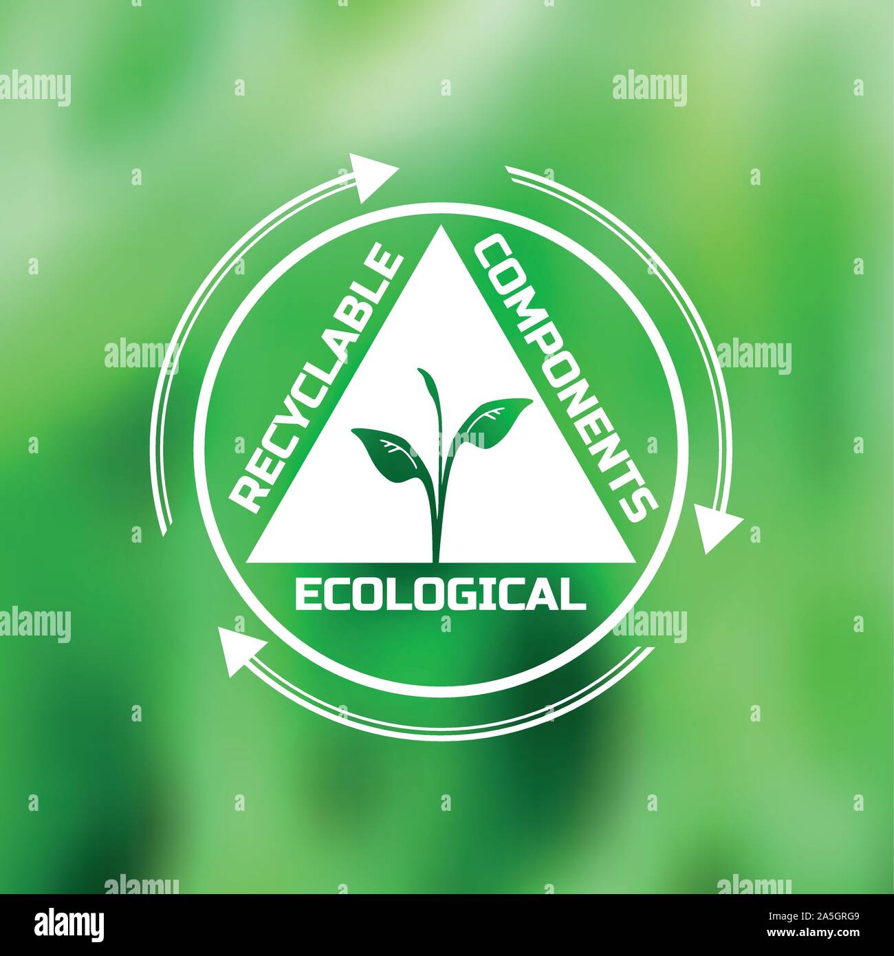 Étiquette vintage naturel sur l'arrière-plan flou Illustration de Vecteur