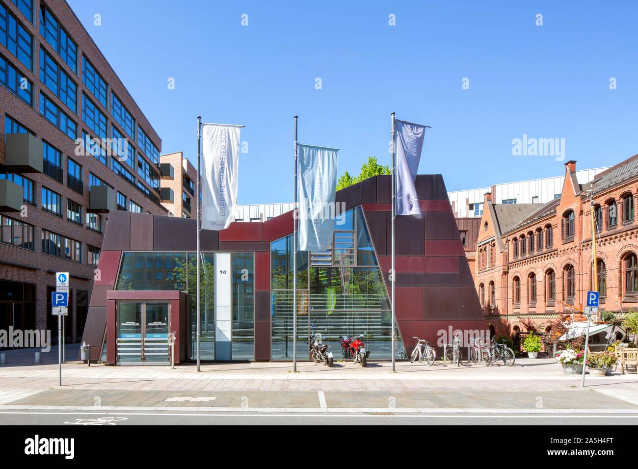 Tour d'habitation de la Cannelle Tower, Uberseequartier, Hafencity, Hambourg, Allemagne Banque D'Images