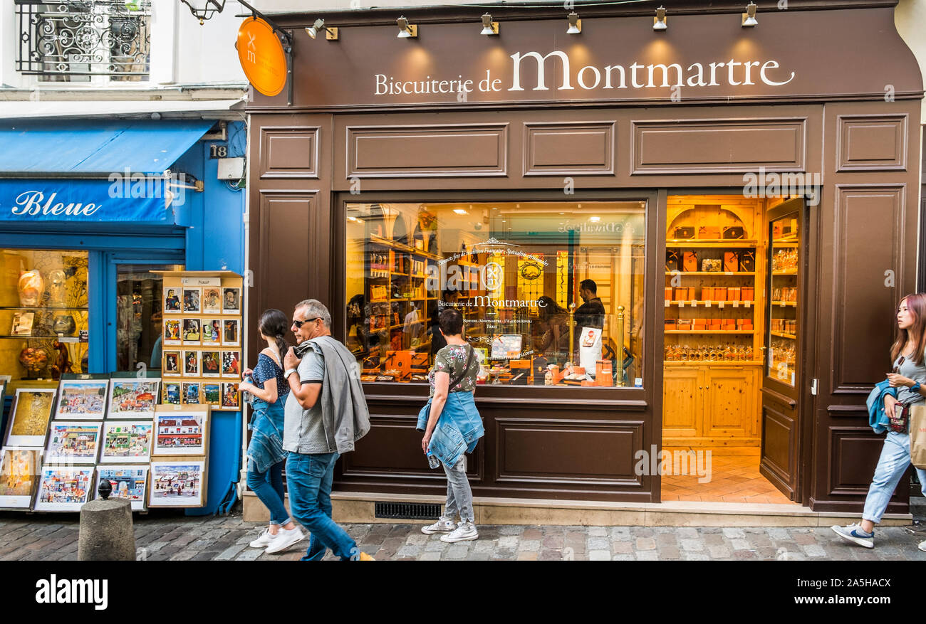 Biscuiterie de Montmartre, vue extérieure Banque D'Images