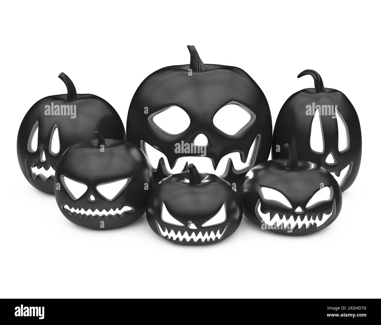 Jack O Lantern Halloween Citrouille isolé Banque D'Images
