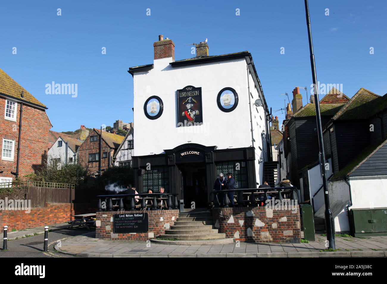 Hastings, East Sussex - Le Lord Nelson public house, jour, Octobre 2019 Banque D'Images