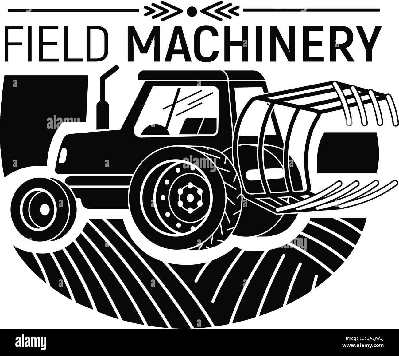 Logo de machines, le style simple Illustration de Vecteur