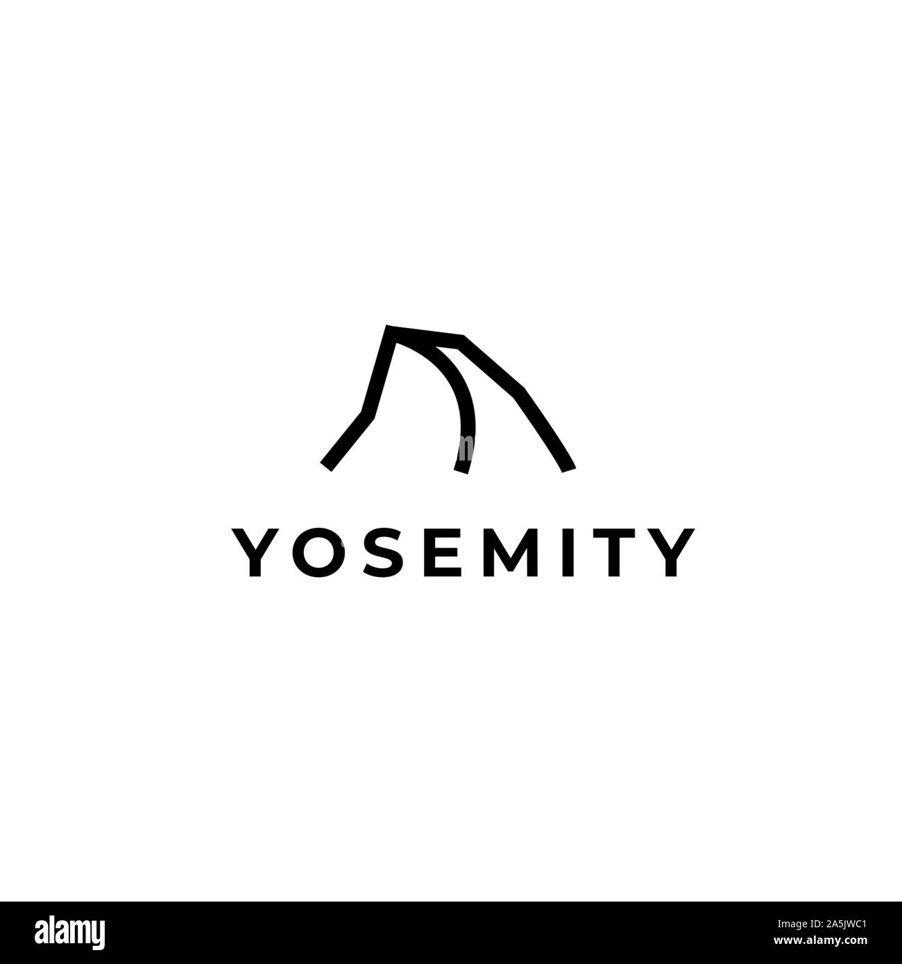 Logo vectoriel du Yosemite. L'icône du Yosemite. Emblème du Yosemite Illustration de Vecteur