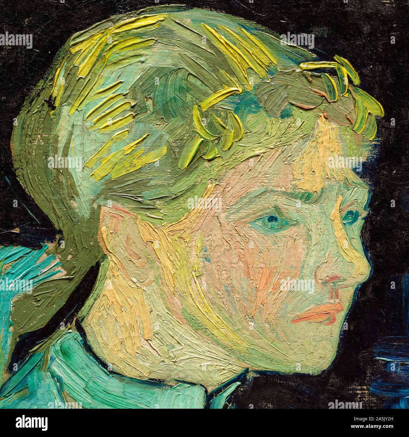 Vincent van Gogh, Adeline Ravoux, détail, 1890 peinture portrait Banque D'Images