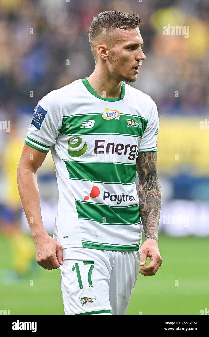 Lukas Haraslin de Pagan Gdansk pendant le match de championnat entre PKO Ekstraklasa Arka Gdynia et Gdansk Pagan.score final ; Arka Gdynia 2:2 Pagan Gdansk. Banque D'Images