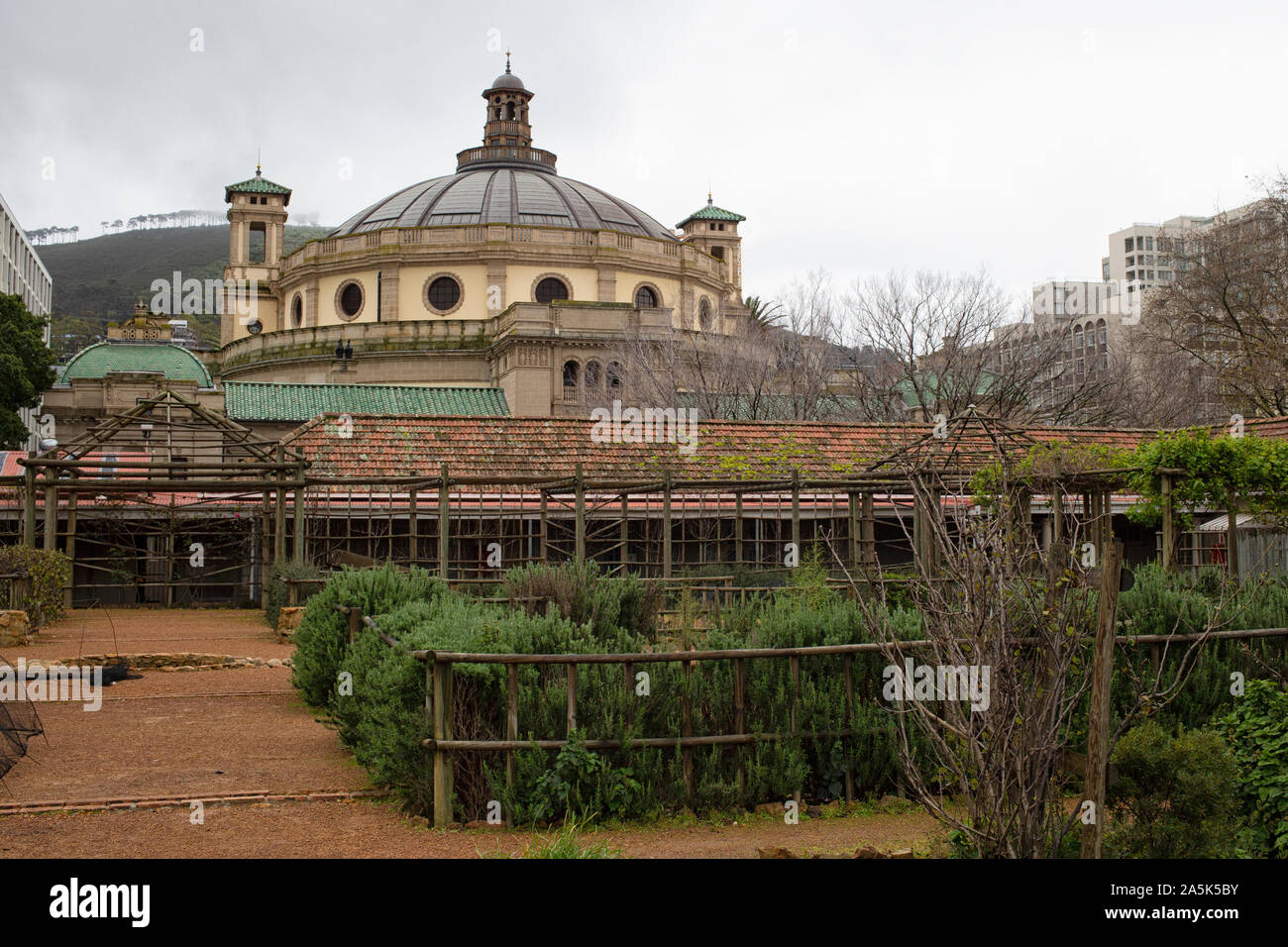 La période hollandaise Vereenigde Oost-Indische Compagnie (VOC) jardin de légumes et d'herbes dans le jardin de la compagnie à Cape Town, Afrique du Sud. Banque D'Images