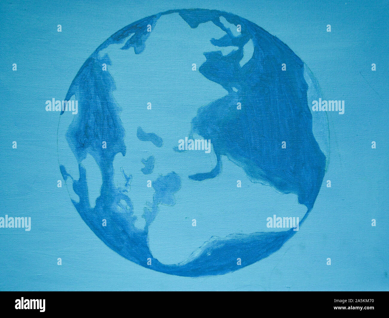 Carte du monde sur fond bleu Banque D'Images