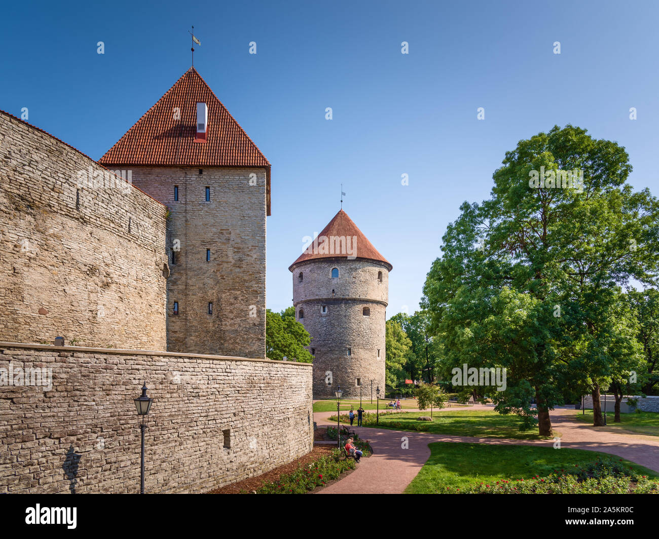 Kiek in de Kök & Neitsitorn Tower, Tallinn, Estonie Banque D'Images