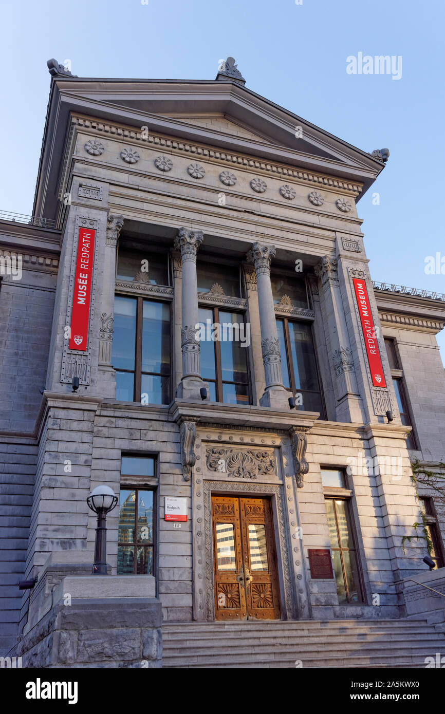 Le Musée Redpath, un musée d'histoire naturelle de l'ère victorienne sur le campus de l'Université McGill à Montréal, Québec, Canada Banque D'Images
