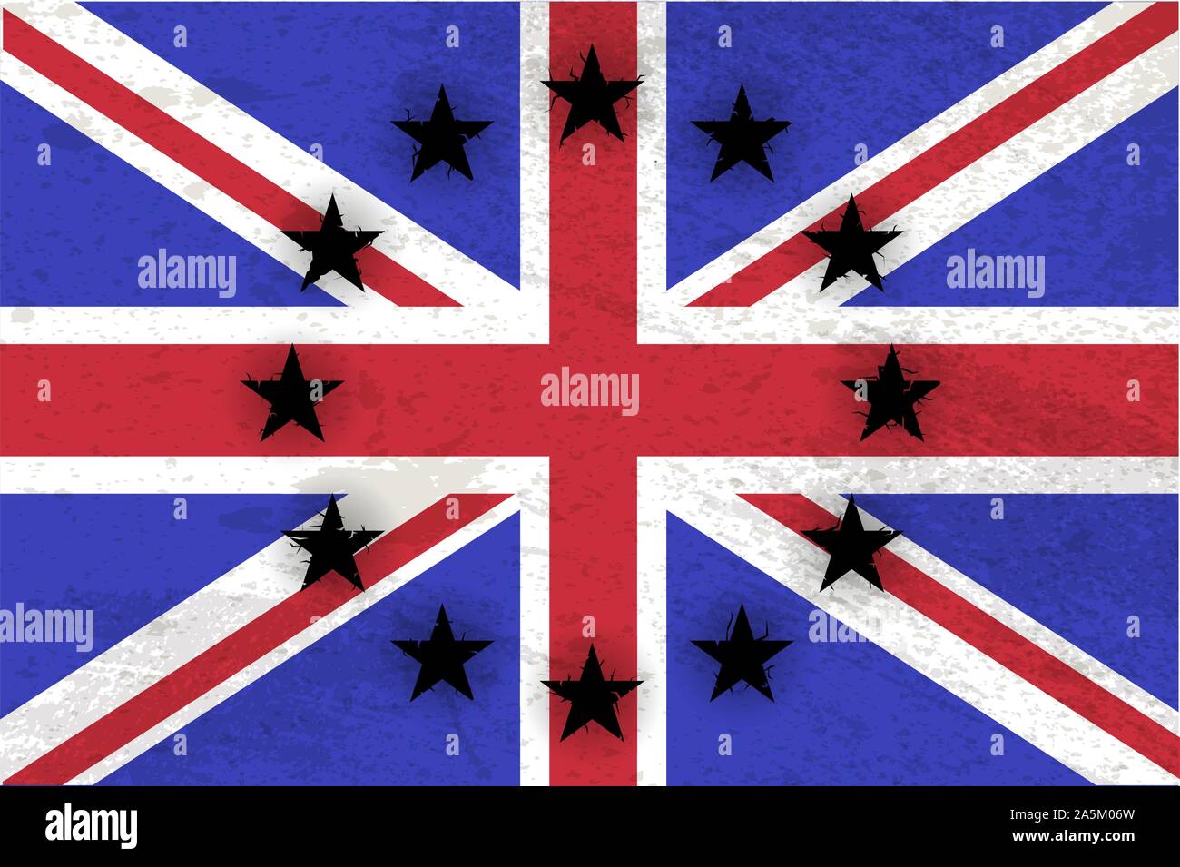 Brexit métaphore avec les drapeaux et la Grande-Bretagne. Vector illustration. Illustration de Vecteur