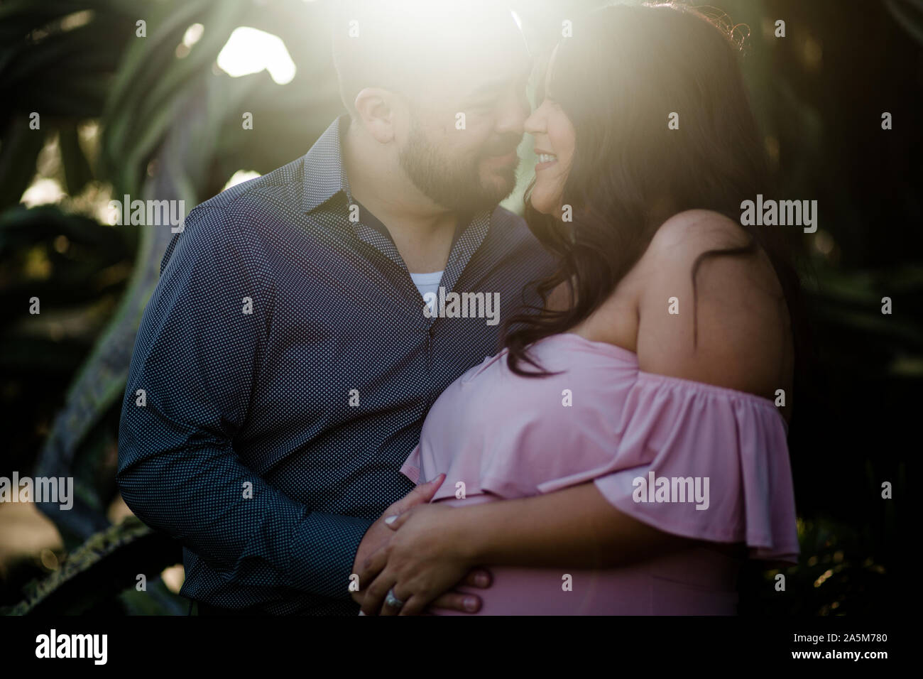 Mi Années '30 maternité couple Desert Gardens Banque D'Images