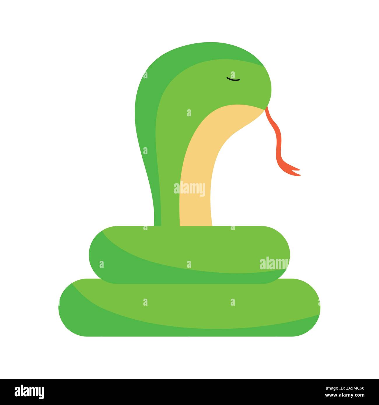 Cobra snake animal danger icône sur fond blanc vector illustration Illustration de Vecteur