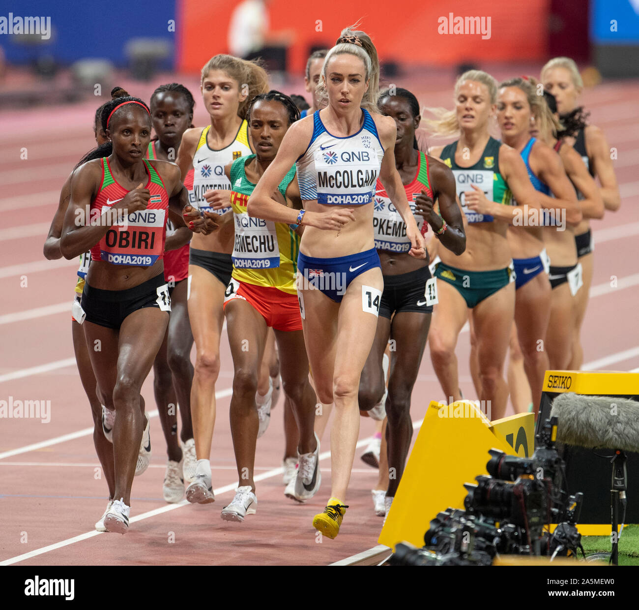 DOHA - QATAR OCT 5 : Eilish McColgan of Great Britain & NI concurrentes dans le 5000m finale le jour 9 de la de la 17e Championnats du monde d'athlétisme de l'IAAF Banque D'Images