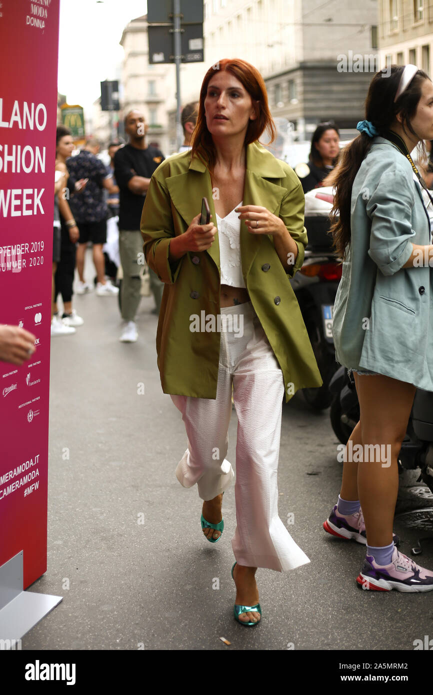 Sara Moschini, assister à l'exposition au cours de Milan Fashion Week septembre 18,2019 Banque D'Images