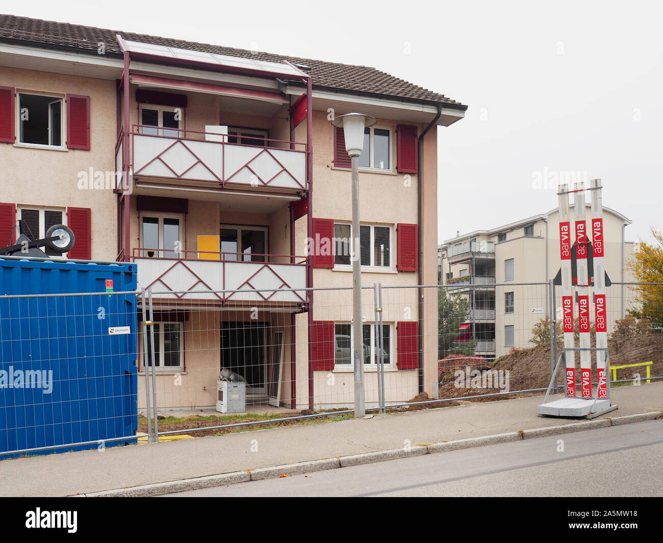 Abbruch und Siedlung (7 Häuser) à Regensdorf ZH Banque D'Images
