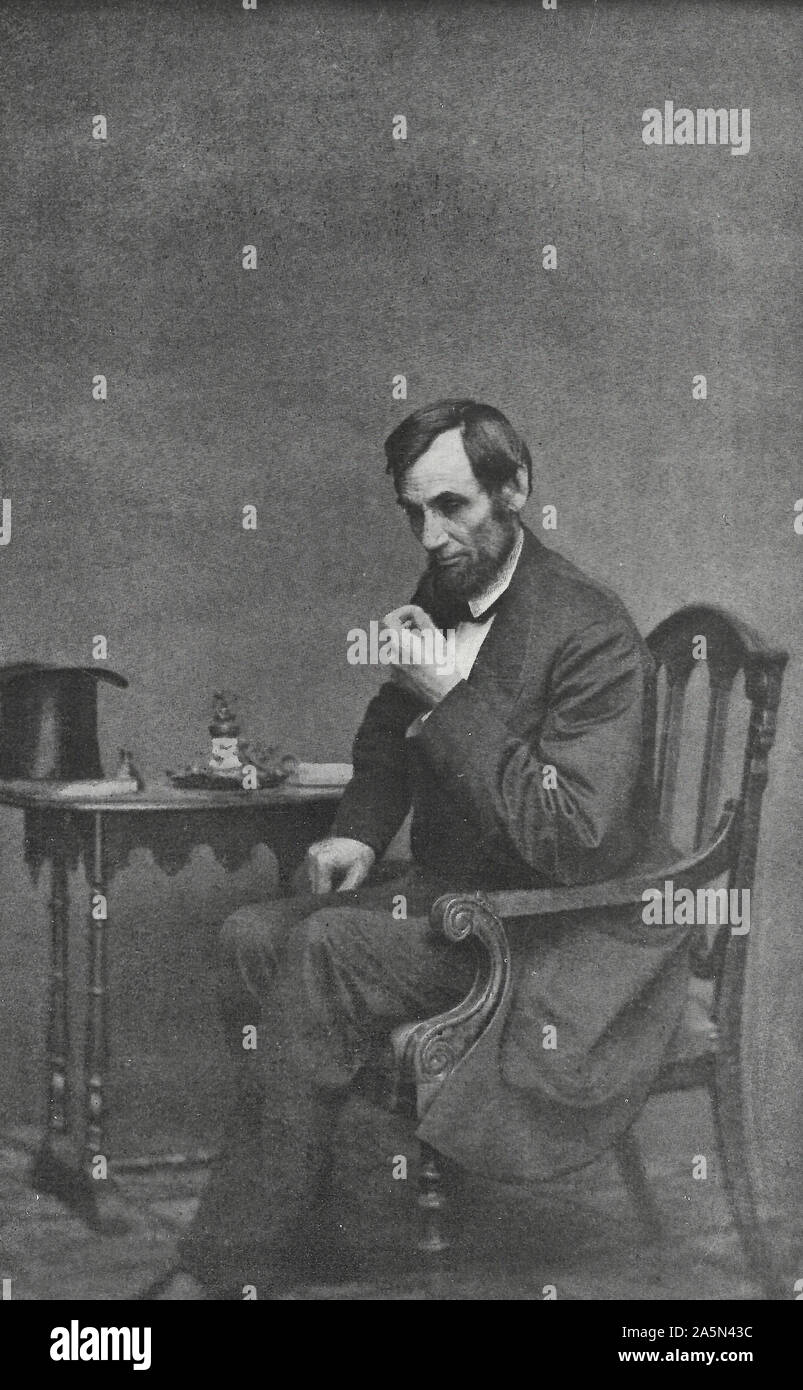 Le président Abraham Lincoln pendant la guerre civile américaine Banque D'Images