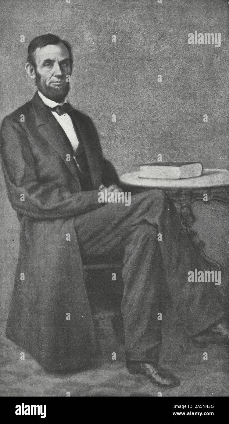 Le président Abraham Lincoln en temps de guerre Banque D'Images