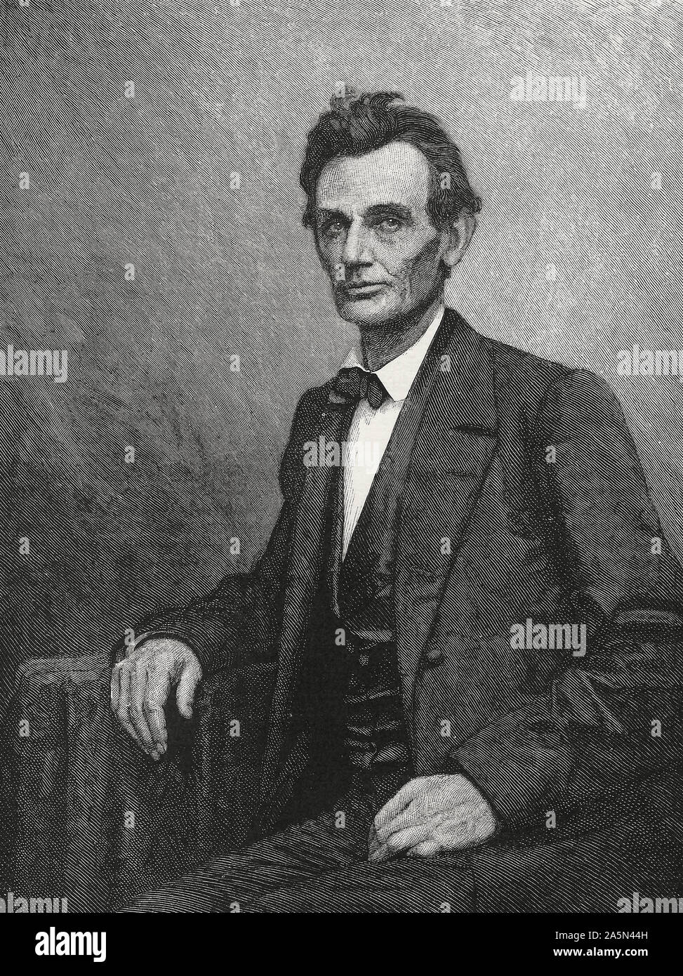 Le président Abraham Lincoln le jour après sa nomination au poste de président Banque D'Images