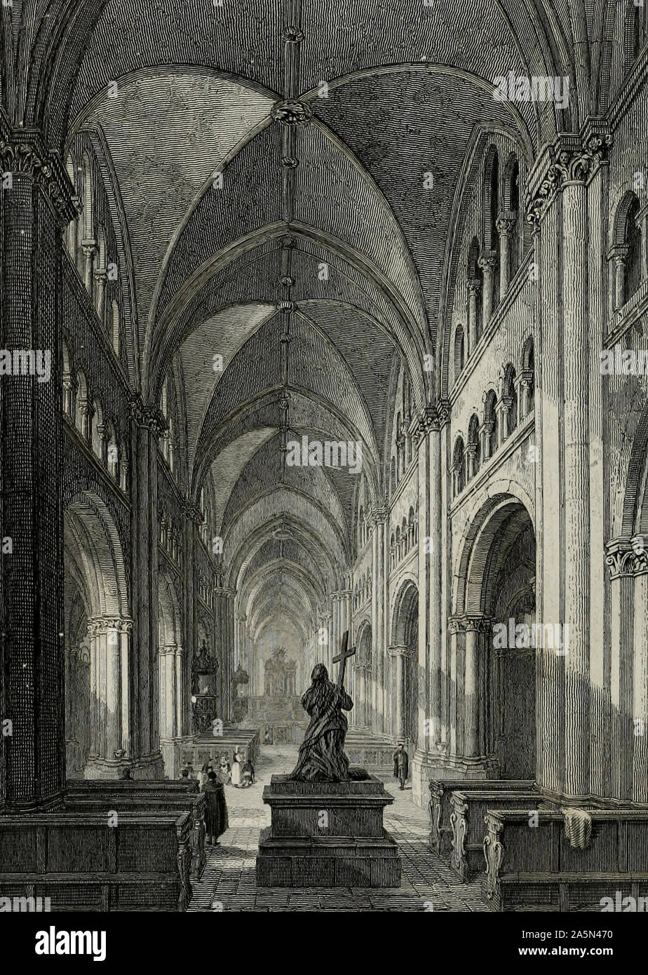 Intérieur de la cathédrale de Bonn, vers 1832 Banque D'Images