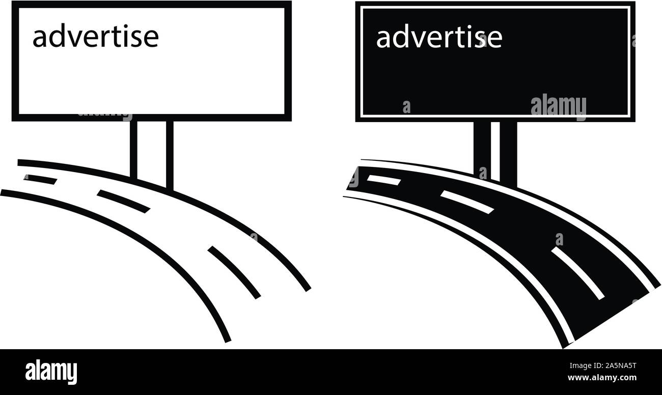 Publicité satellite sur billboard, vecteur, illustration signe annonce d'affaires Illustration de Vecteur