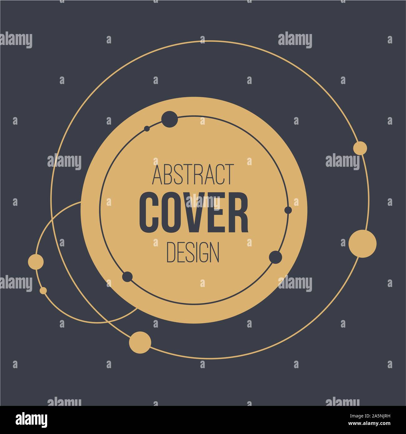 La technologie de l'arrière-plan géométrique abstraite. Résumé du système solaire. Les cercles et les nœuds. Concept de connexion. Technology logo rond. Couvrir, carte, flyer. Illustration de Vecteur