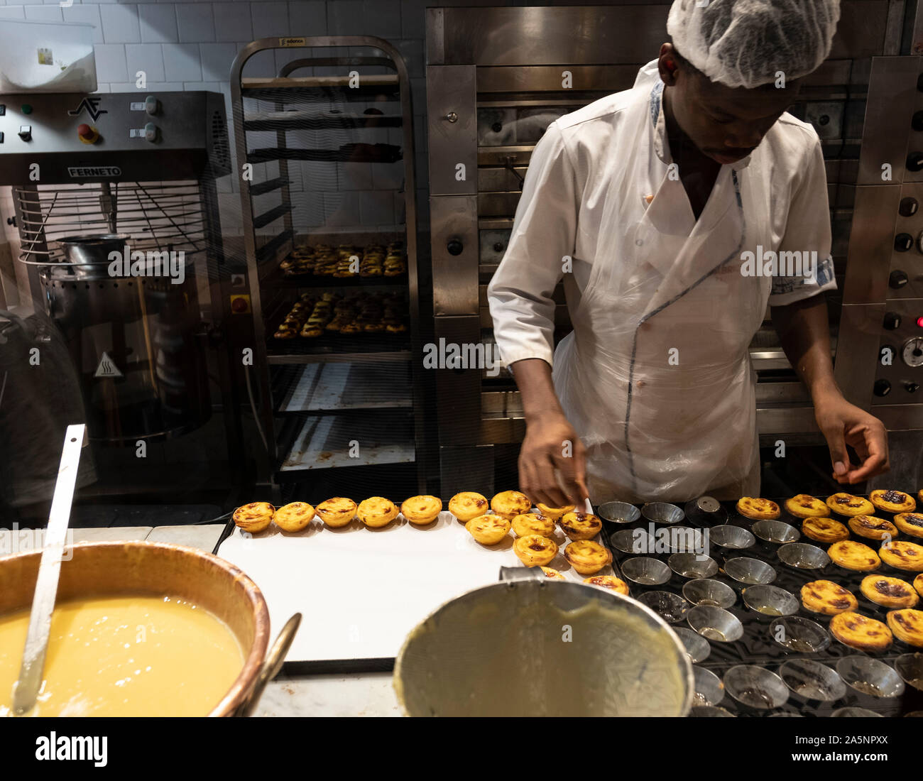 Des tartes à la crème confiseur portugais de la NATA Banque D'Images