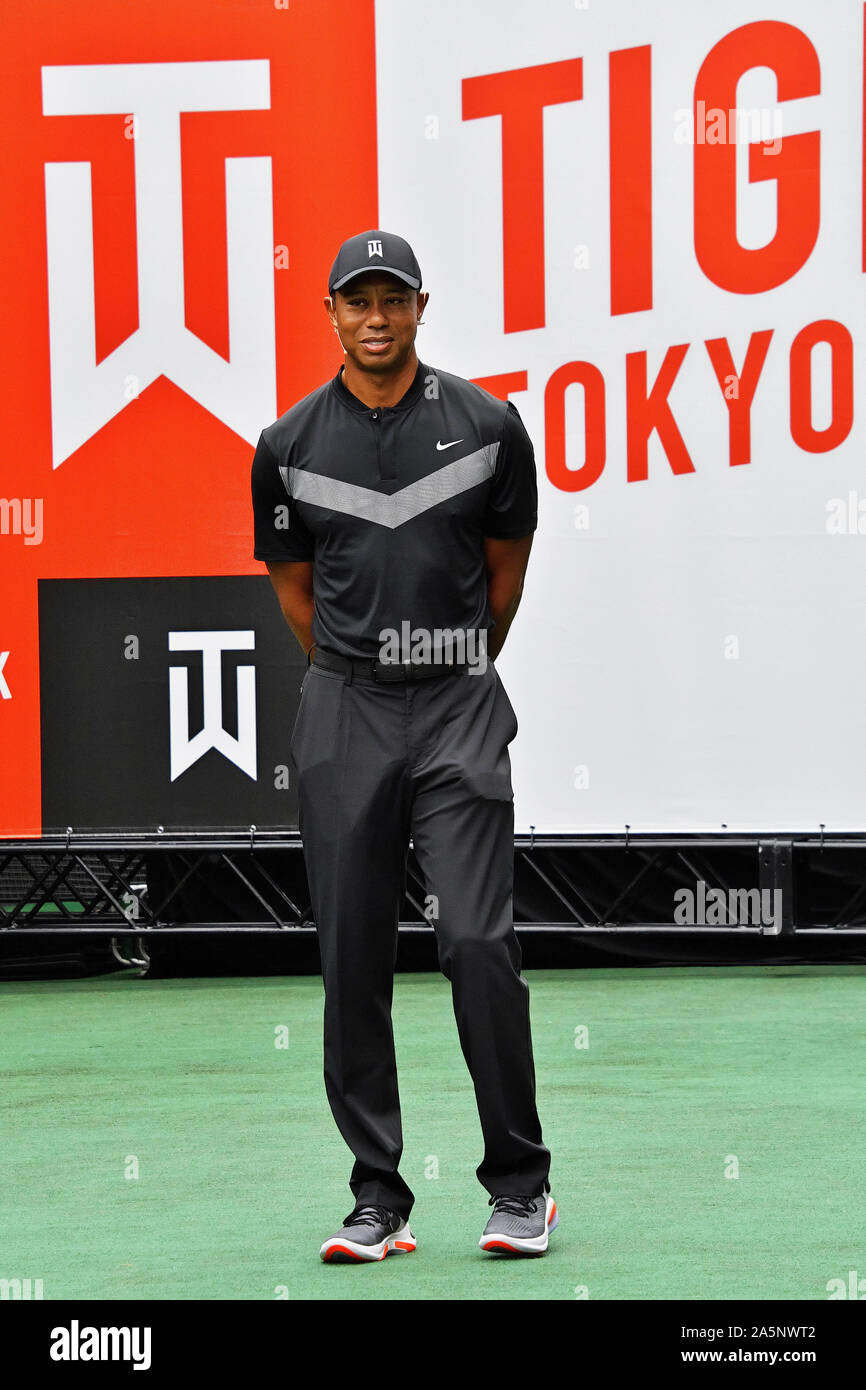 Tokyo, Japon. 20 Oct, 2019. Tiger Woods au 'Tiger' est de retour à l'atelier de l'Université Meiji. Tokyo, 20.10.2019 | Conditions de crédit dans le monde entier : dpa/Alamy Live News Banque D'Images