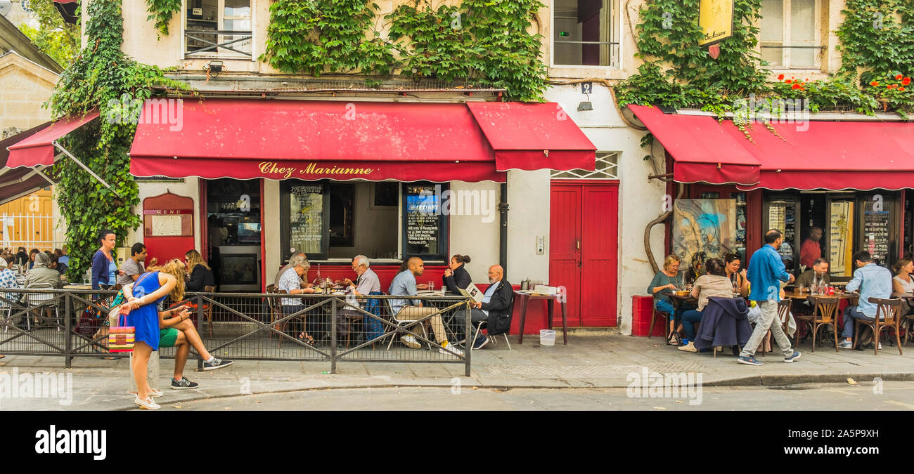 Restaurant chez Marianne dans la partie juive de quartier du Marais Banque D'Images