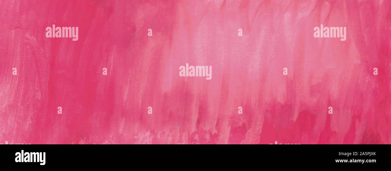 Aquarelle rose sur fond rose. Belle transition de gradient. Format de la bannière. Banque D'Images