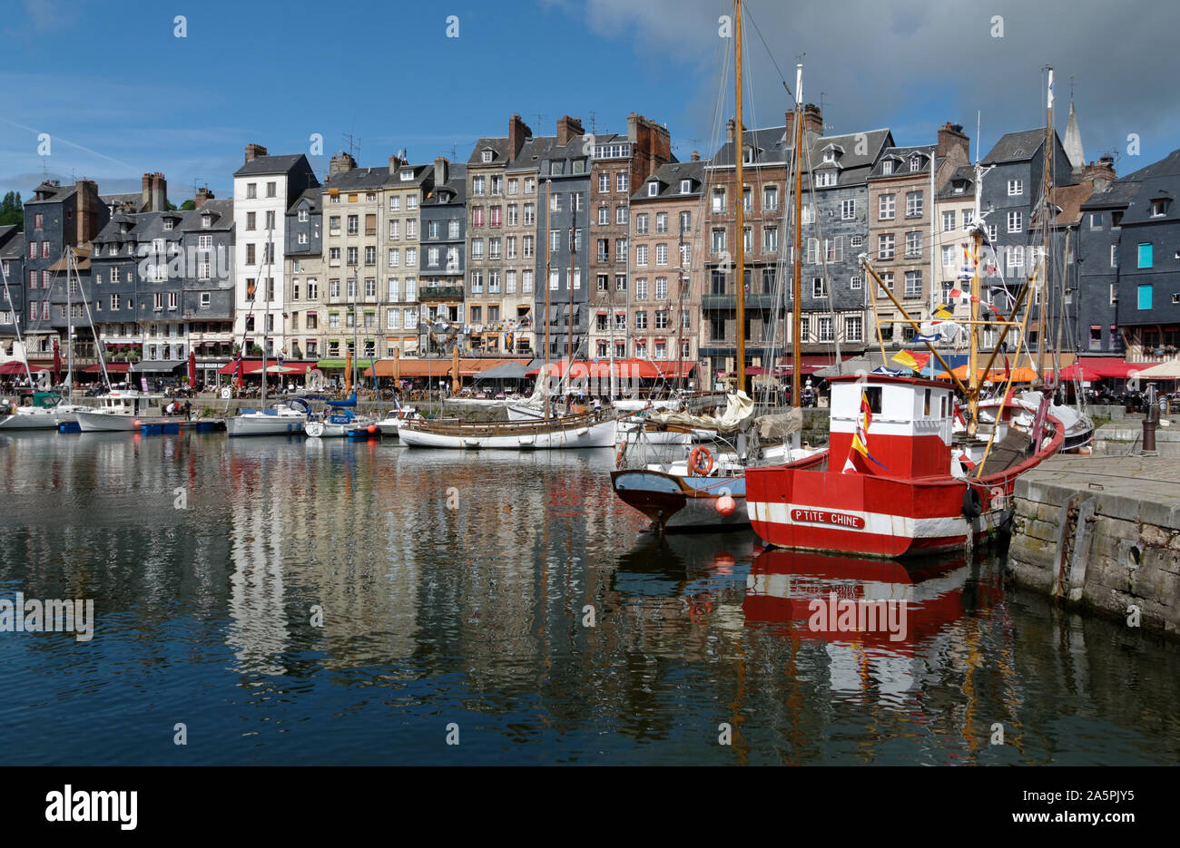 Vieux port, Honfleur (Calvados, Normandie, France, Europe). Banque D'Images