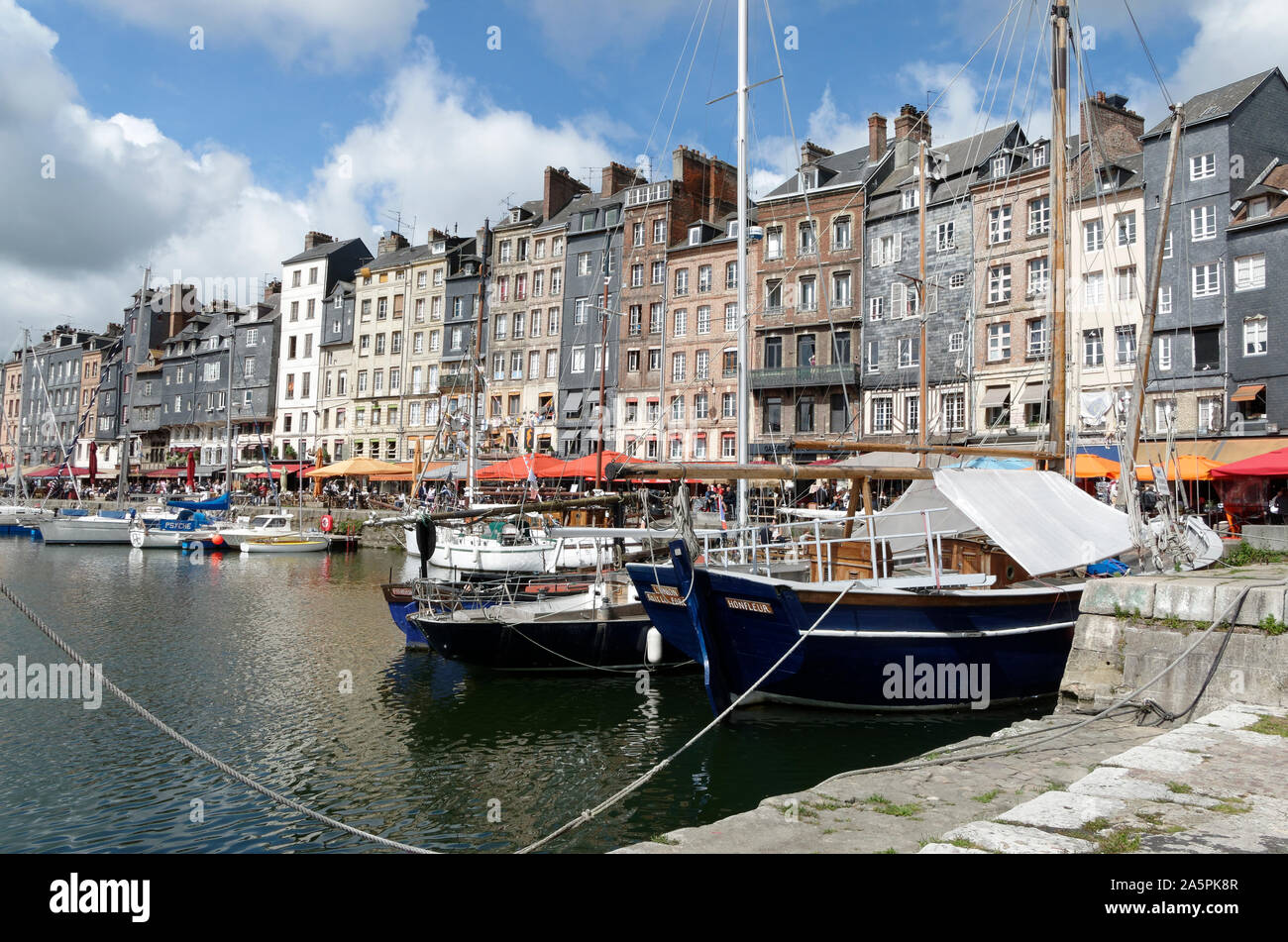Vieux port, Honfleur (Calvados, Normandie, France, Europe). Banque D'Images
