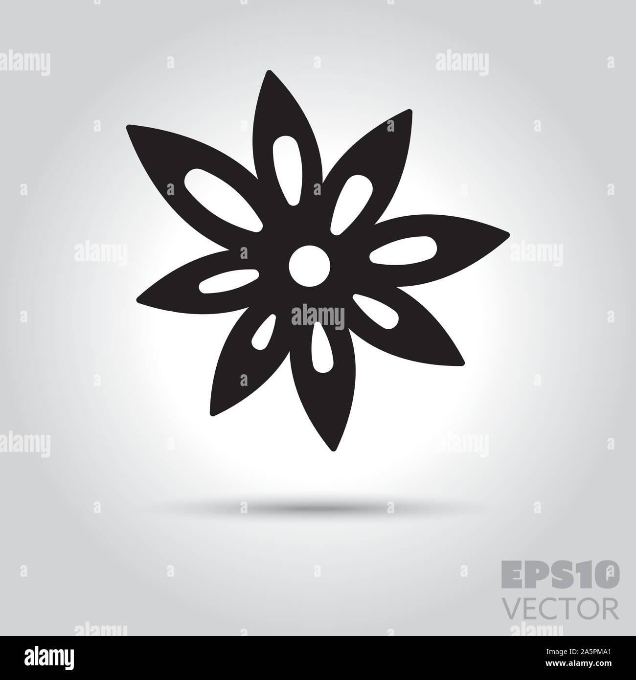 Badiane. icône solide Symbole de glyphe d'épices. L'ingrédient alimentaire télévision vector illustration. Illustration de Vecteur