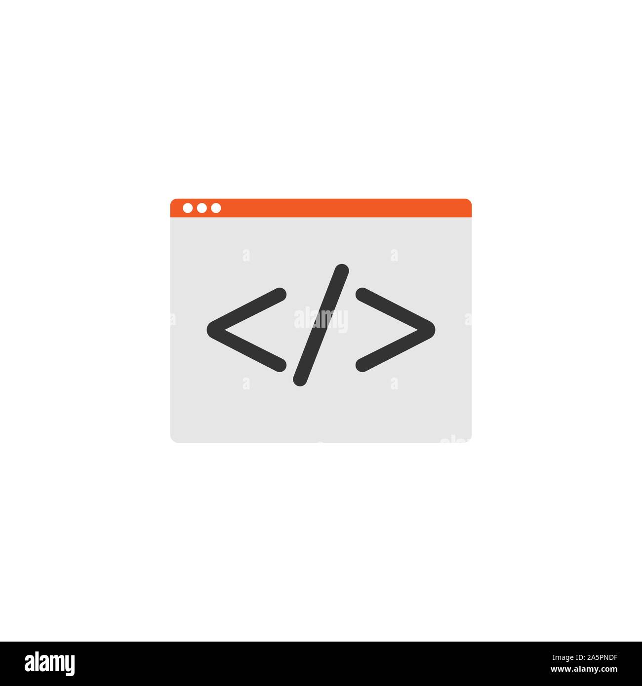 Code, icône web. Illustration vectorielle, modèle plat. Illustration de Vecteur