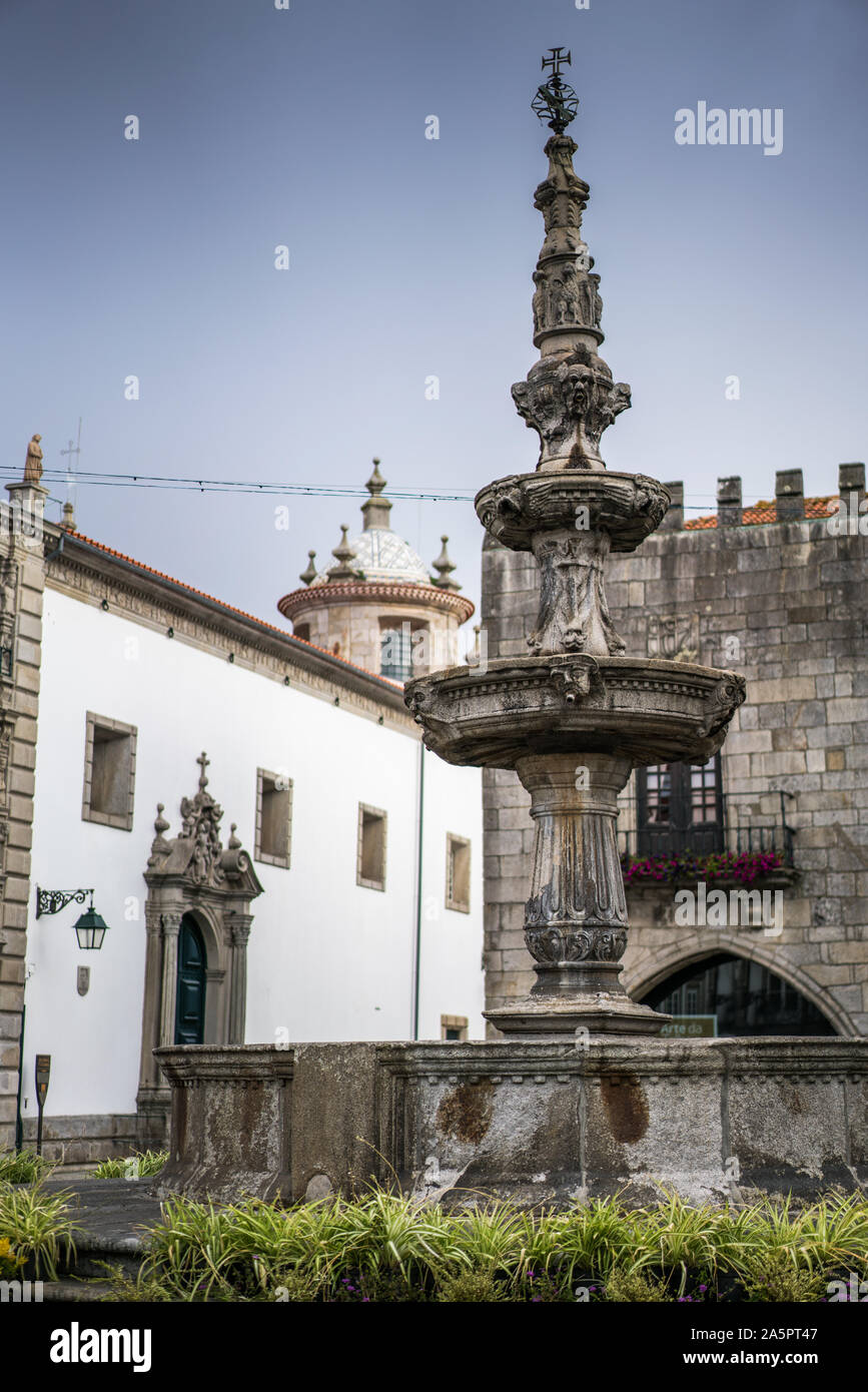 Place principale de la Viana do Castelo, Portugal, Europe. Camino portugais. Banque D'Images