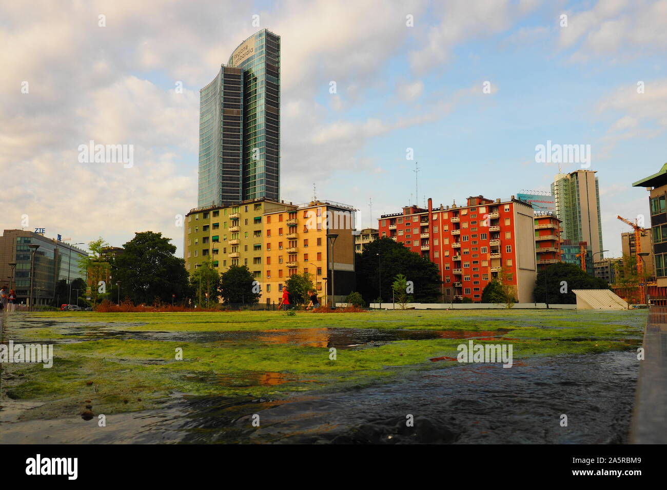 Milan, Italie : 22 Juin 2019 : quartier de Porta Nuova à nouveau quartier moderne à Milan, Lombardie, Italie. Banque D'Images