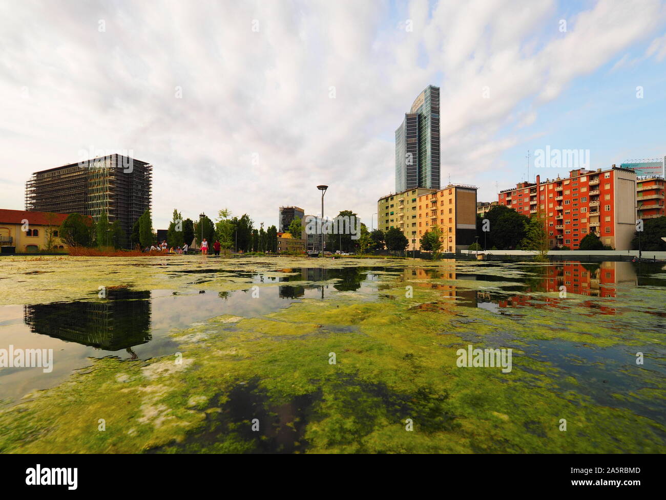 Milan, Italie : 22 Juin 2019 : quartier de Porta Nuova à nouveau quartier moderne à Milan, Lombardie, Italie. Banque D'Images