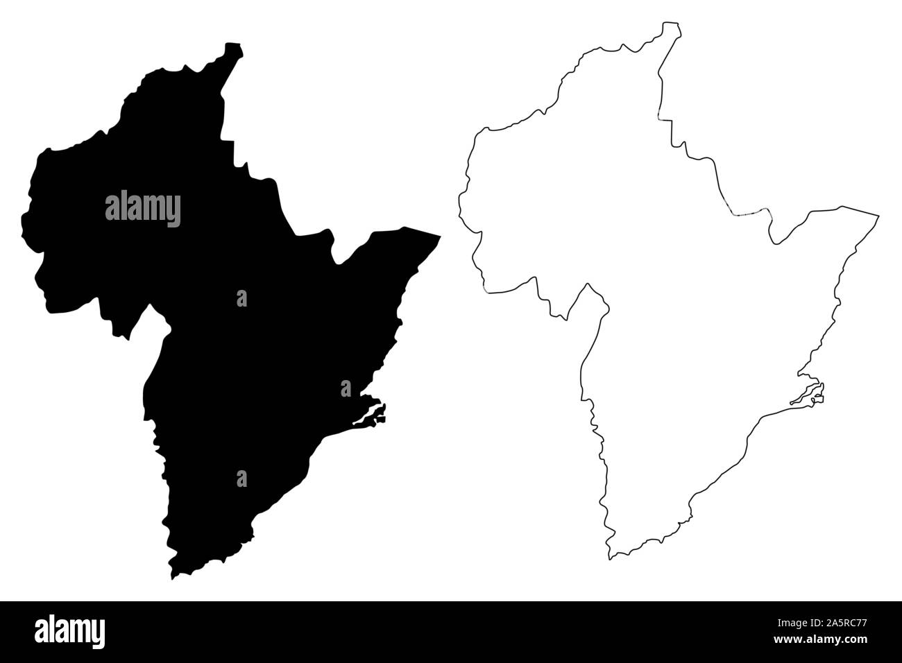 Région de l'Otago (Nouvelle-Zélande, île du Sud) map vector illustration, scribble sketch carte Otago Illustration de Vecteur