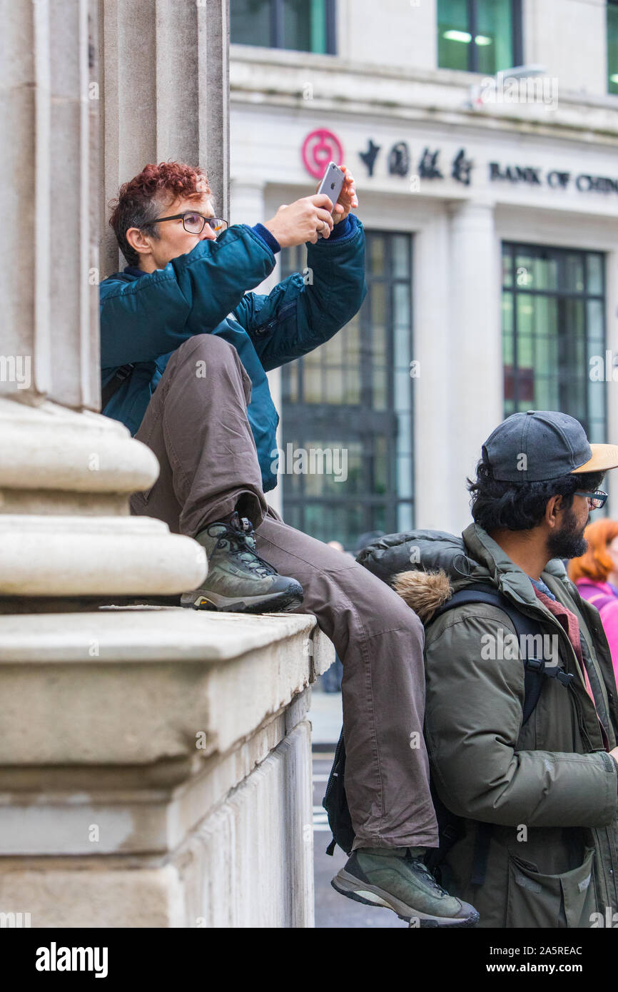 Rébellion d'extinction les changements climatiques LONDRES Manifestations Octobre 2019 Banque D'Images