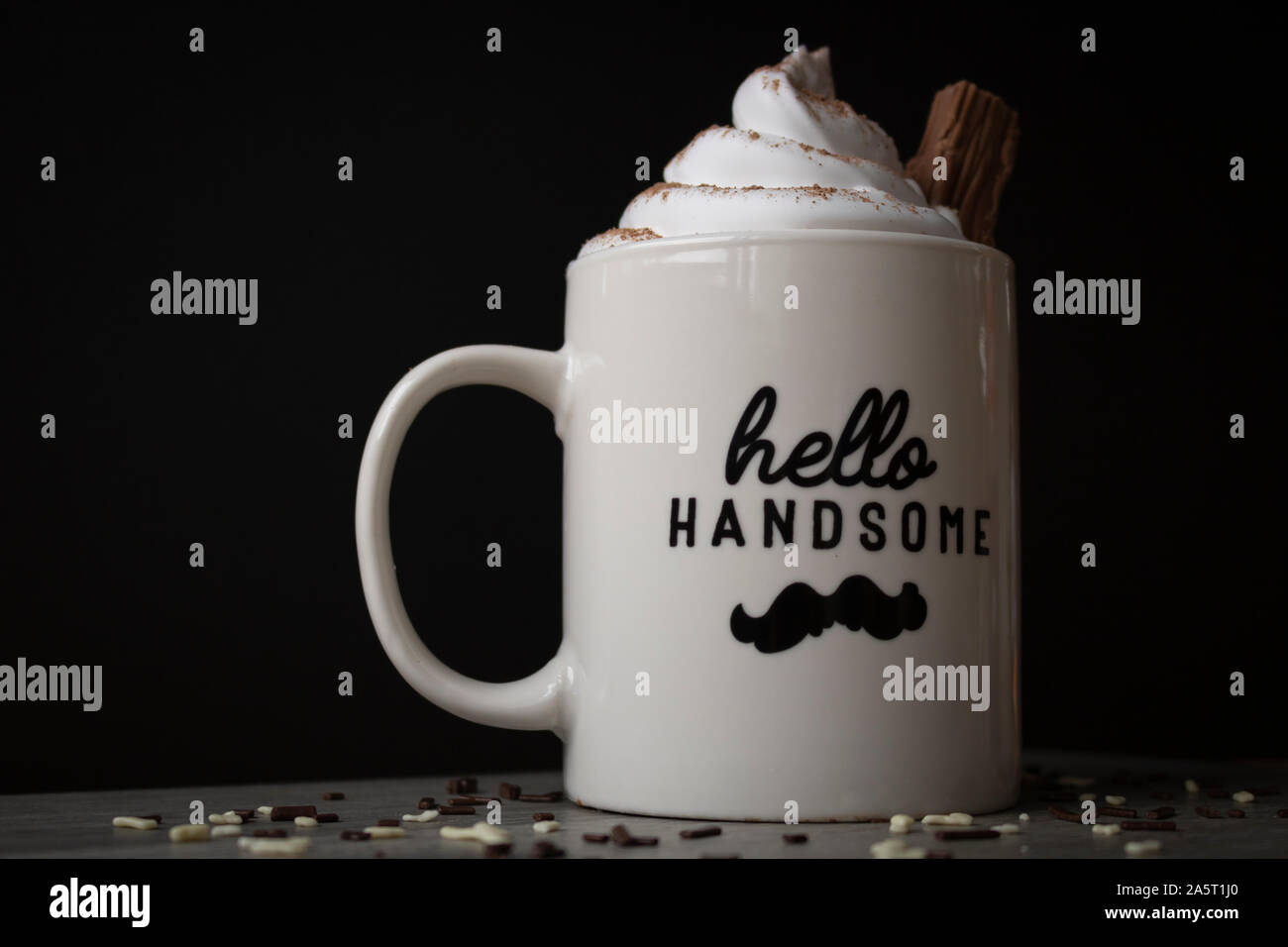 Chocolat chaud avec flake Banque D'Images