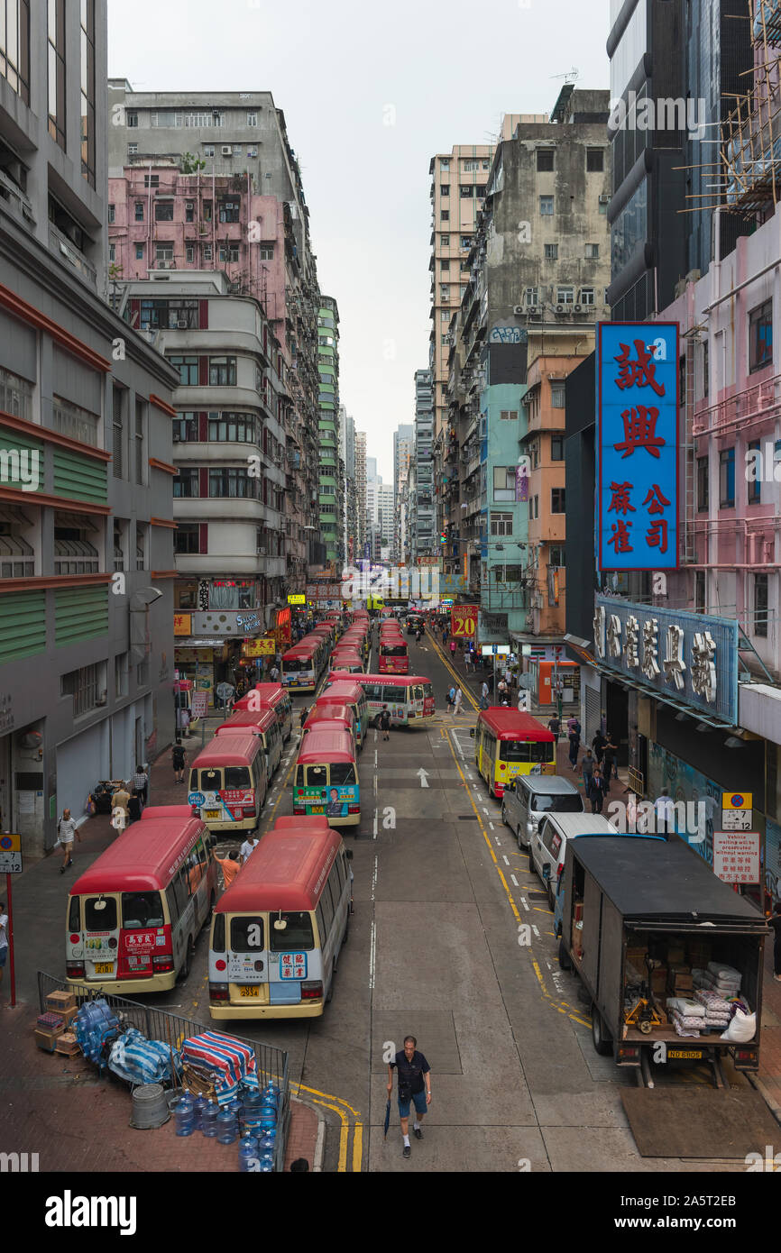 Scène De La Rue De Hong Kong, Marché De Mong Kok Banque D'Images