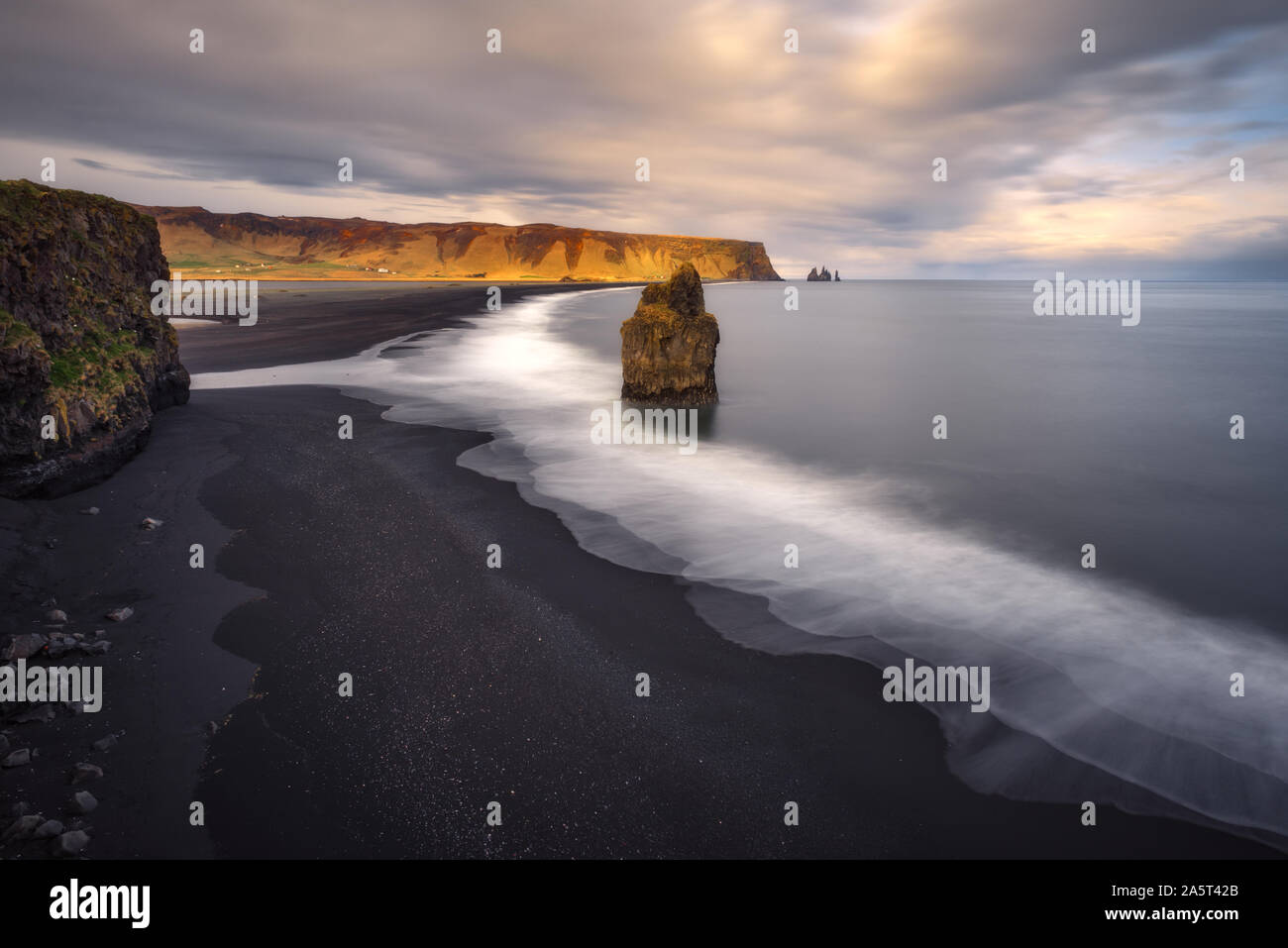 Plage Noire en Islande Banque D'Images