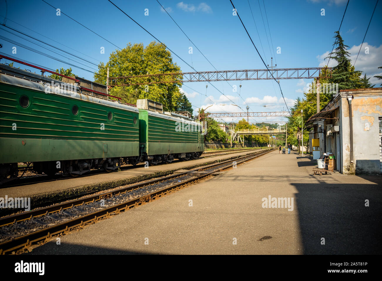Train à la gare, Géorgie Banque D'Images