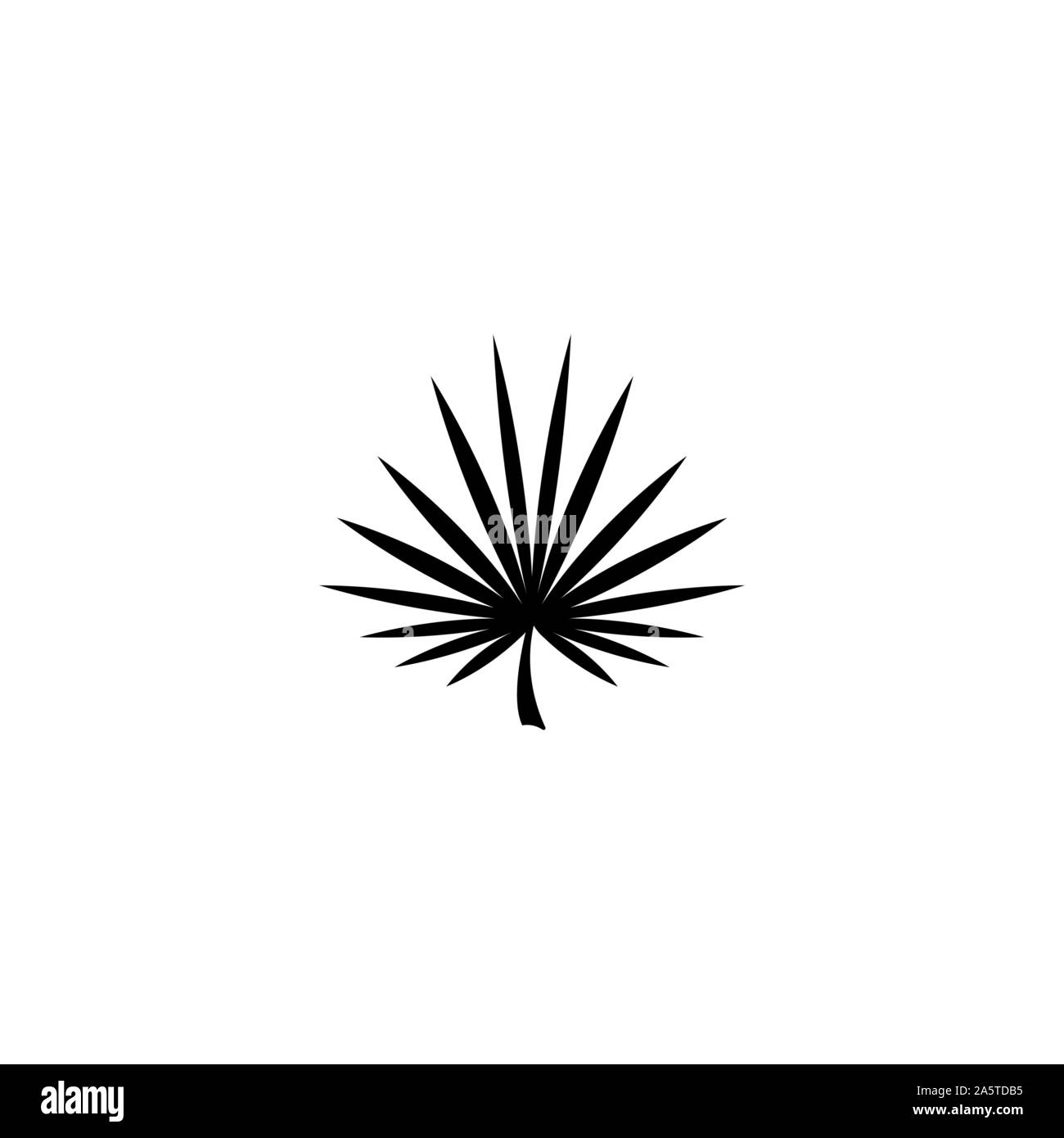 Cannabis Marijuana Feuille, plante narcotique. Icône vecteur illustration. Télévision Simple symbole noir sur fond blanc. Feuille de Cannabis Marijuana, stupéfiants Pla Illustration de Vecteur