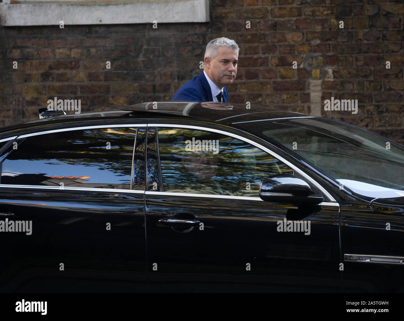 Stephen Barclay, Secrétaire d'État à la sortie de l'Union européenne, à Downing Street pour une réunion du Cabinet. Banque D'Images