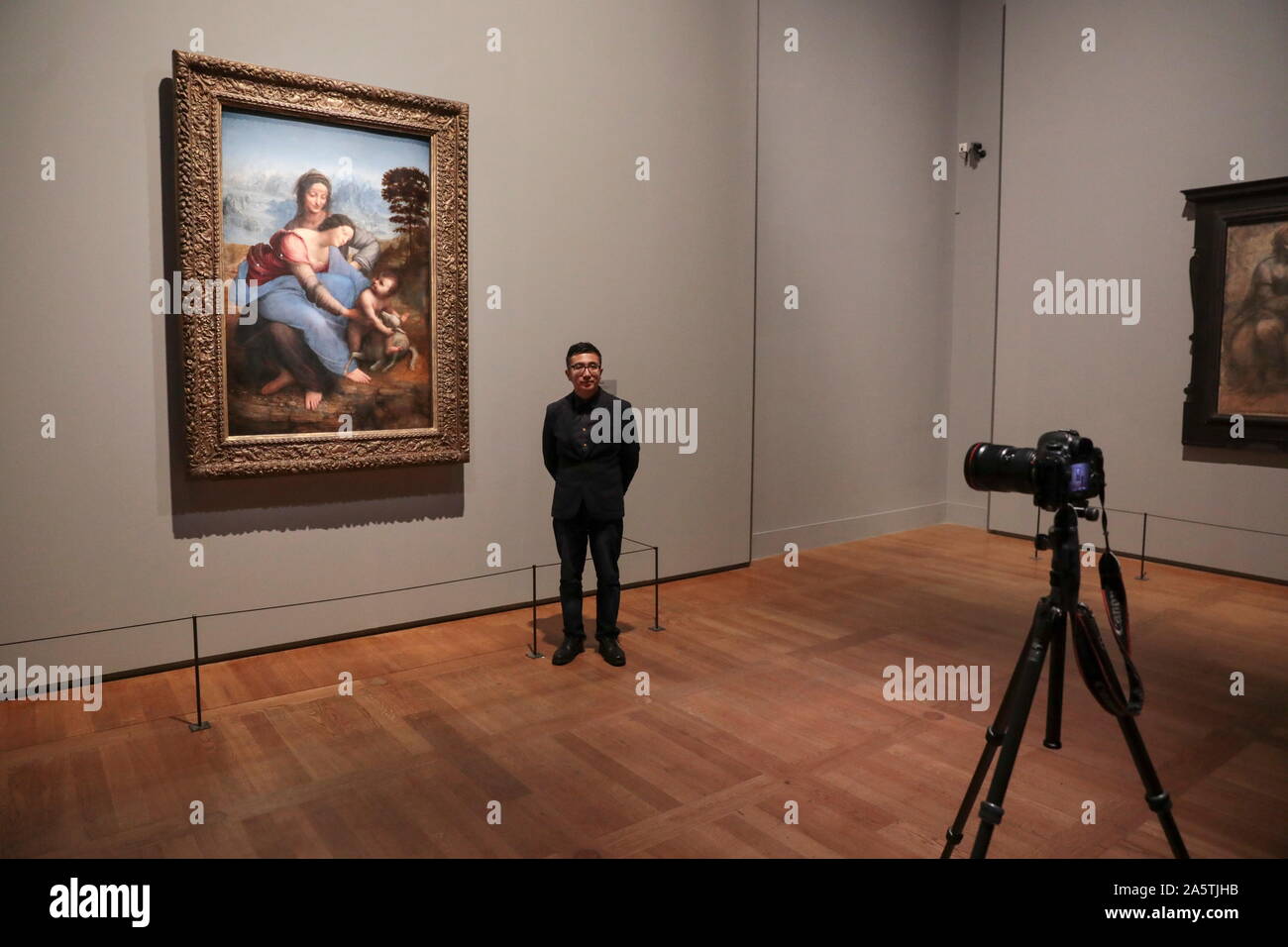 L'EXPOSITION LÉONARD DE VINCI DU LOUVRE PARIS Banque D'Images