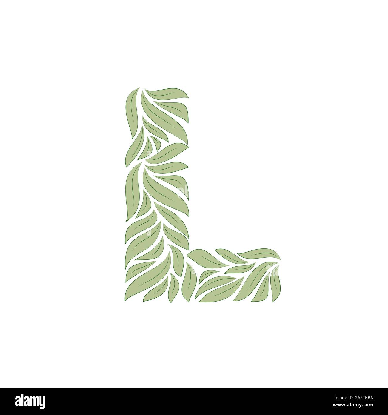 Lettre ornementale L sur blanc Illustration de Vecteur
