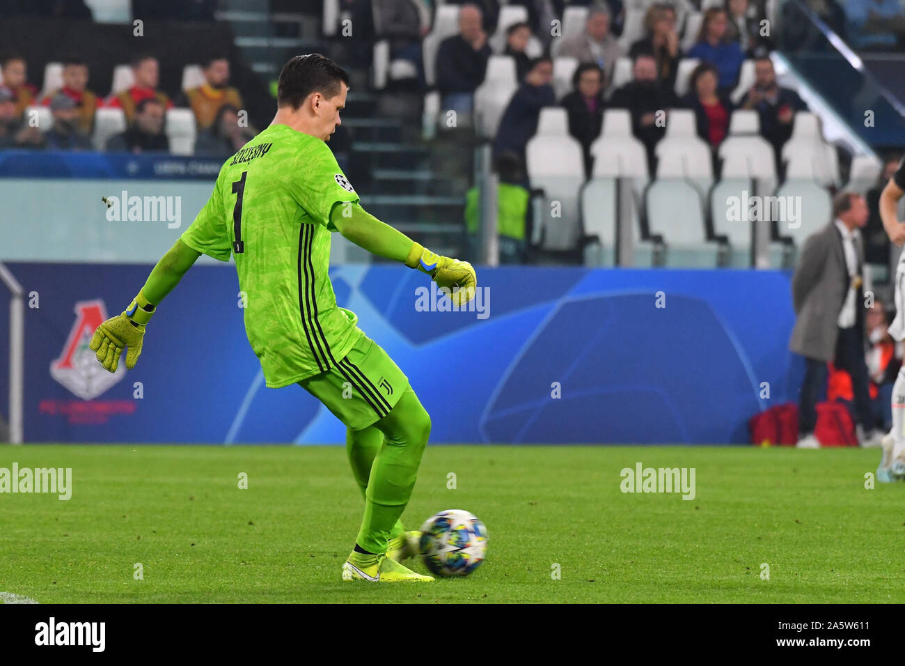 Wojciech Szczesny (Juventus) lors de la Ligue des Champions, match de football entre la Juventus FC Lokomotiv Moscou et de Allianz Stadium sur Octobre 22, 2019 à Turin, Italie. Banque D'Images