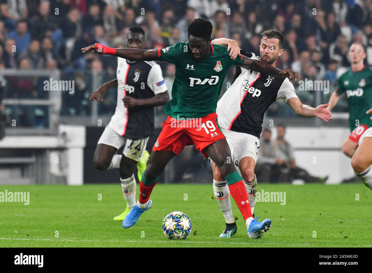 Éder (Lokomotiv Moscou) au cours de la Ligue des Champions, match de football entre la Juventus FC Lokomotiv Moscou et de Allianz Stadium sur Octobre 22, 2019 à Turin, Italie. Banque D'Images