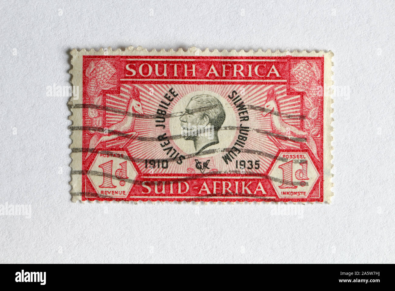 Le roi George V l'Afrique du timbre 1d Banque D'Images