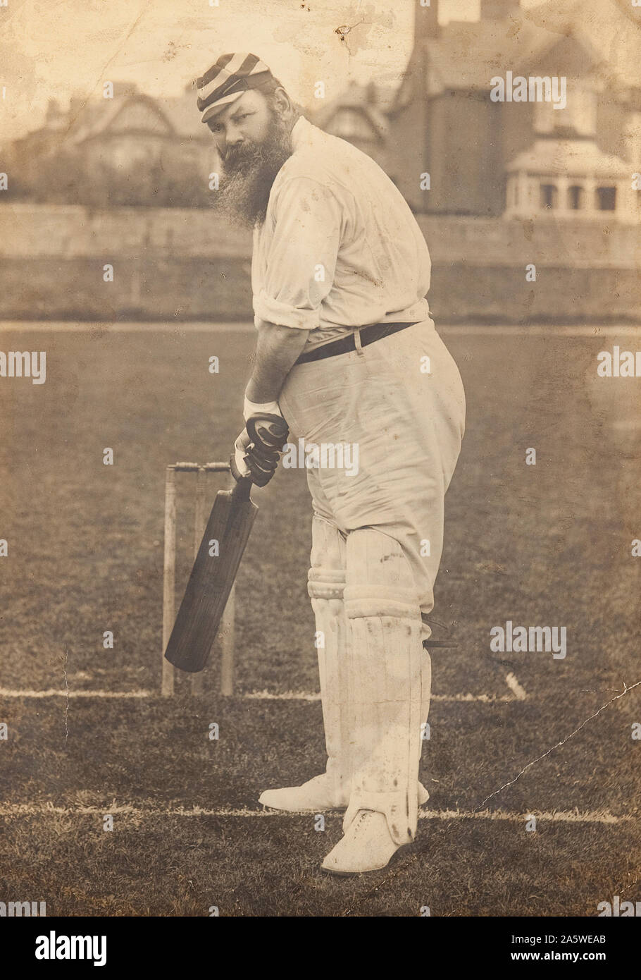 Dr W G Grace (Wiliam Gilbert Grace) Gloucestershire,London County et l'Angleterre Banque D'Images